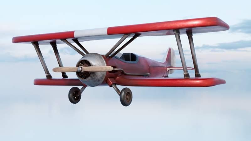 Modern Biplane 3Dモデル .c4d .max .obj .3ds .fbx .stl .blend 