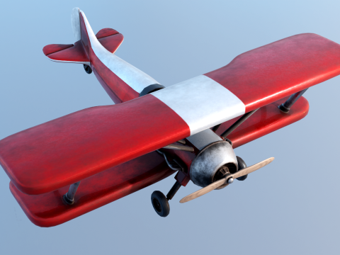 Modern Biplane 3Dモデル