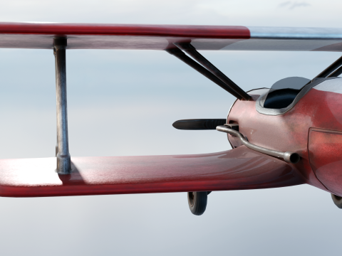 Modern Biplane 3Dモデル