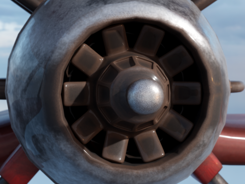 Modern Biplane 3Dモデル