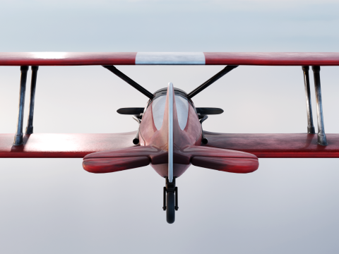 Modern Biplane 3Dモデル