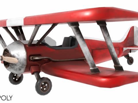 Modern Biplane 3Dモデル