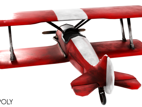 Modern Biplane 3Dモデル