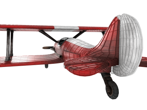 Modern Biplane 3Dモデル