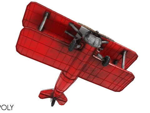 Modern Biplane 3Dモデル