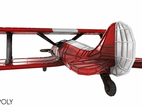 Modern Biplane 3Dモデル