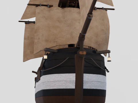Hecla-Class Bomb Vessel 3D Model