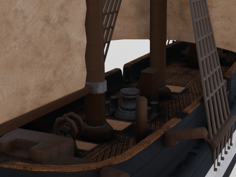 Hecla-Class Bomb Vessel 3D Модель