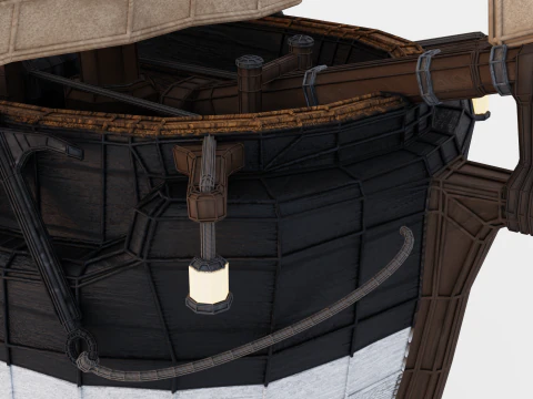 Hecla-Class Bomb Vessel 3D Model