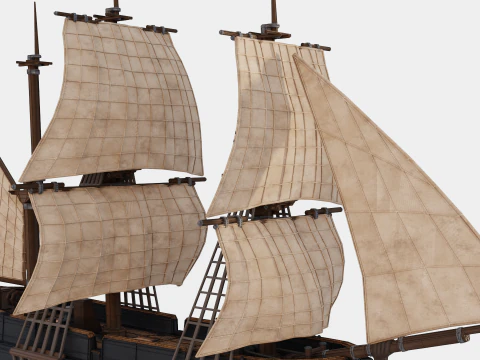 Hecla-Class Bomb Vessel 3D Model