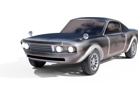 Modern American Muscle Car Fastback 3D Модель