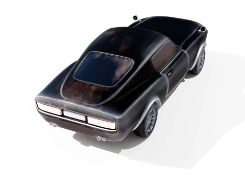 Modern American Muscle Car Fastback 3D Model