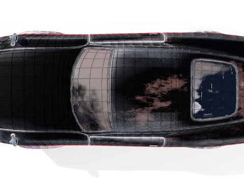 Modern American Muscle Car Fastback 3D Model