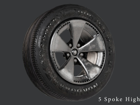 Multi-Resolution Wheel Collection 3D Модель