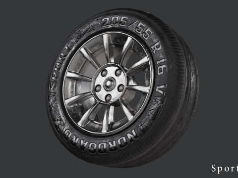 Multi-Resolution Wheel Collection 3D Модель