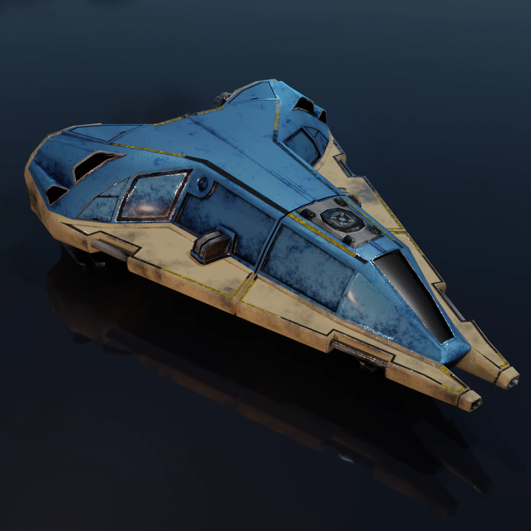 Personal Scouting Spaceshi 3D Model .c4d .max .obj .3ds .fbx .stl .blend 