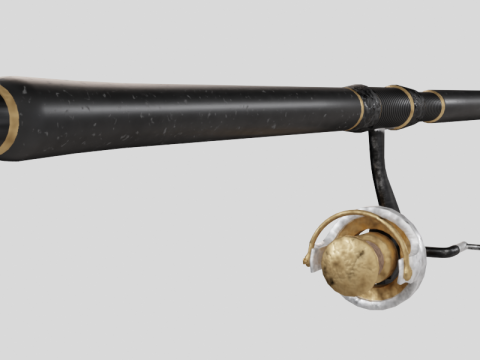 एनिमेटेड मछली पकड़ने वाली छड़ी संग्रह 3D मॉडल