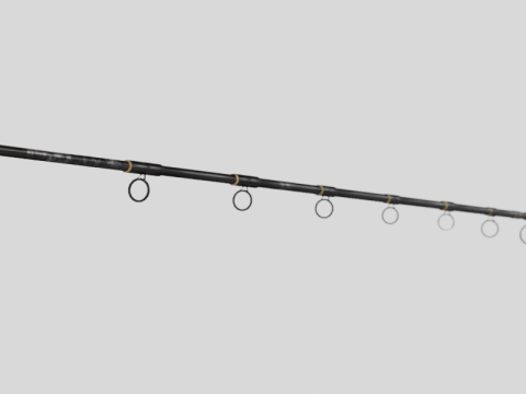 एनिमेटेड मछली पकड़ने वाली छड़ी संग्रह 3D मॉडल