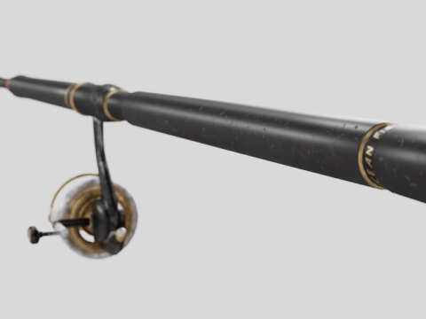 एनिमेटेड मछली पकड़ने वाली छड़ी संग्रह 3D मॉडल