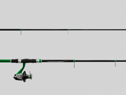 एनिमेटेड मछली पकड़ने वाली छड़ी संग्रह 3D मॉडल