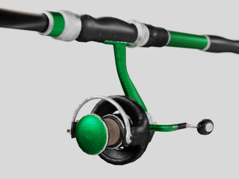 एनिमेटेड मछली पकड़ने वाली छड़ी संग्रह 3D मॉडल