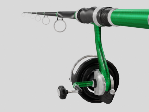 एनिमेटेड मछली पकड़ने वाली छड़ी संग्रह 3D मॉडल