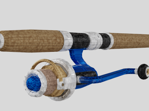 एनिमेटेड मछली पकड़ने वाली छड़ी संग्रह 3D मॉडल