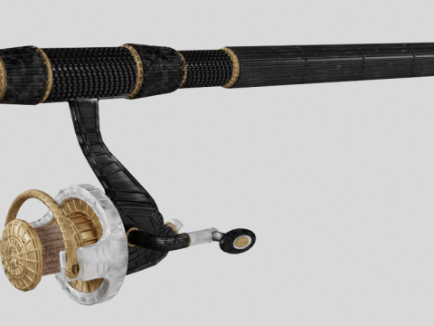 एनिमेटेड मछली पकड़ने वाली छड़ी संग्रह 3D मॉडल