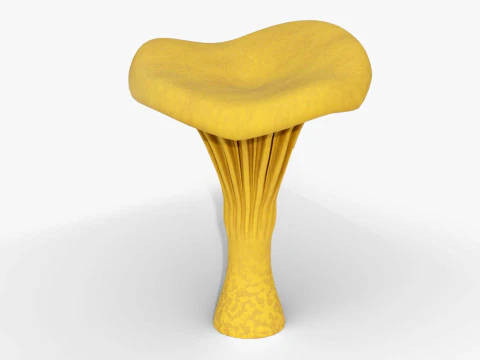Chanterelle Mushroom Trees 3D Model