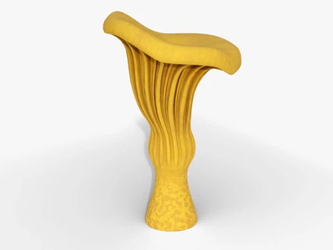Chanterelle Mushroom Trees 3D Model