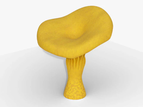 Chanterelle Mushroom Trees 3D Model