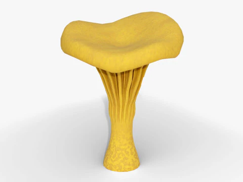 Chanterelle Mushroom Trees 3D Model