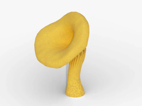 Chanterelle Mushroom Trees 3D Model