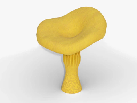 Chanterelle Mushroom Trees 3D Model