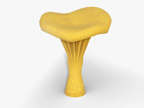Chanterelle Mushroom Trees 3D Model