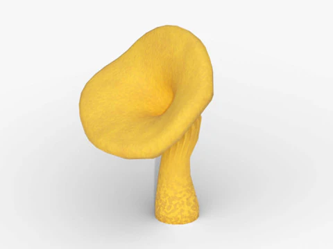 Chanterelle Mushroom Trees 3D Model