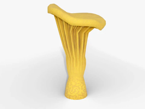 Chanterelle Mushroom Trees 3D Model