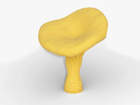 Chanterelle Mushroom Trees 3D Model