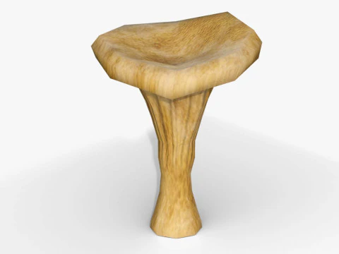 Chanterelle Mushroom Trees 3D Model