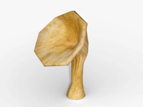 Chanterelle Mushroom Trees 3D Model