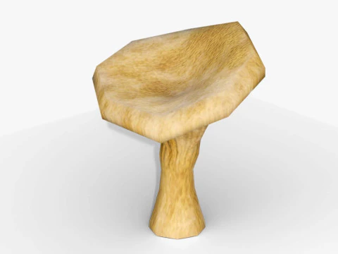 Chanterelle Mushroom Trees 3D Model