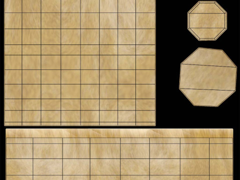 Грибные деревья лисички 3D Модель