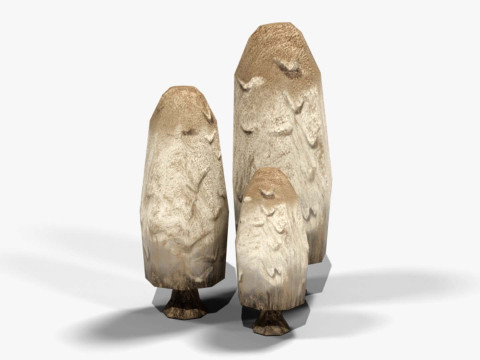 Coprinus Comatus Mushroom 3D Model