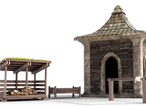Wayshrine-Paket 3D Modell