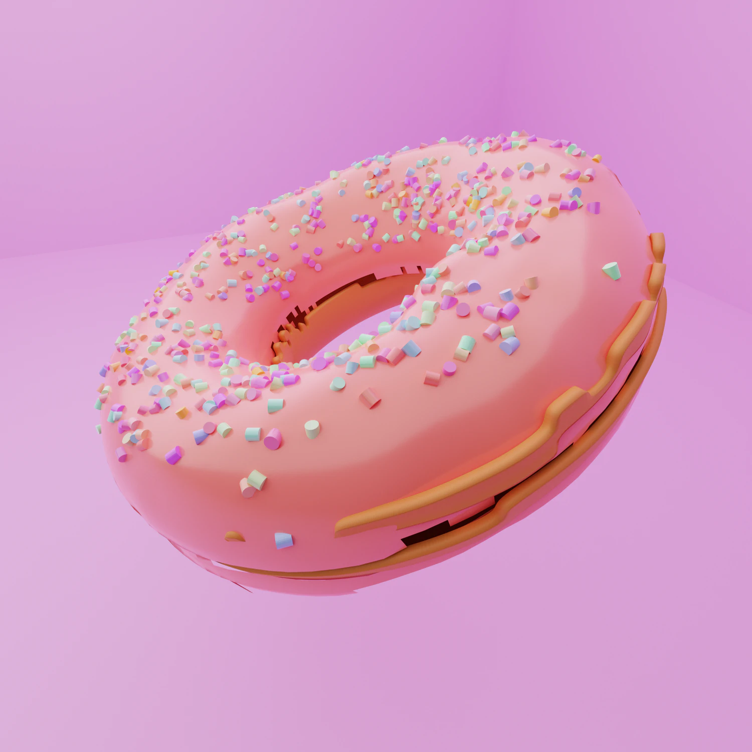 Donut 3 3D Model .c4d .max .obj .3ds .fbx .stl .blend 