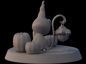 Mimikyu Pumpkin field 3D Print Model