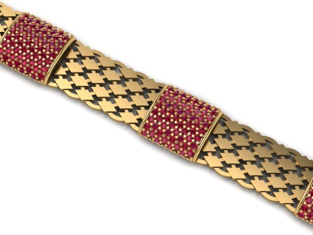 DIAMOND STYLISH BRACELET 3D Baskı Modeli .c4d .max .obj .3ds .fbx .stl .blend 