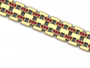 HIGH QUALITY DIAMOND BRACELET LINK JEWELRY FOR ALL CAM MACHINE Modèles 3D en vedette