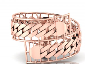 10mm Cuban Link Bracelet 3D Print Model