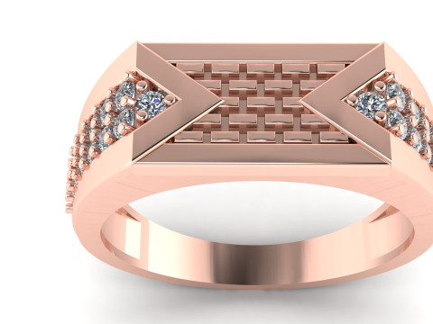 Gents ring Modèles 3D en vedette